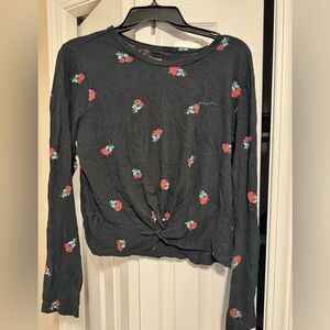 Pink black roses top